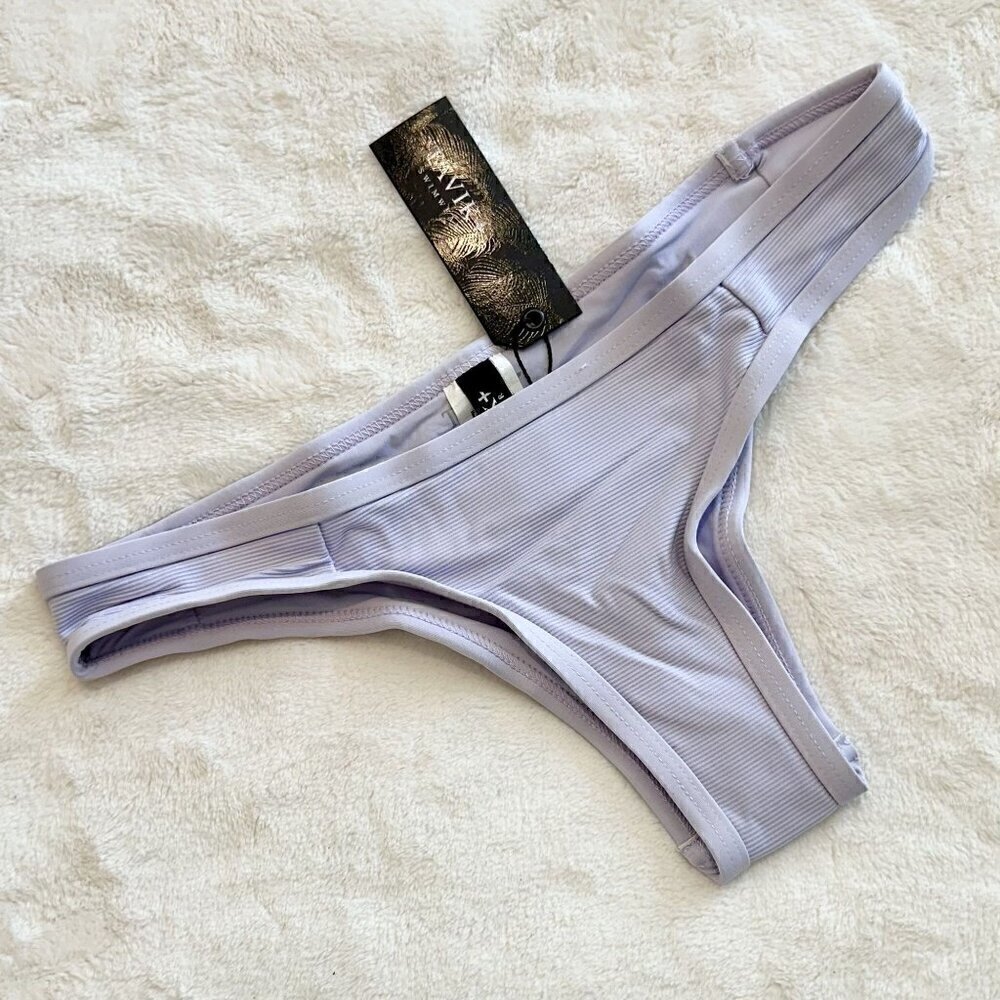 NWT Tavik Jayden Ribbed Moderate Swim Bottom in Lavender Haze - XS